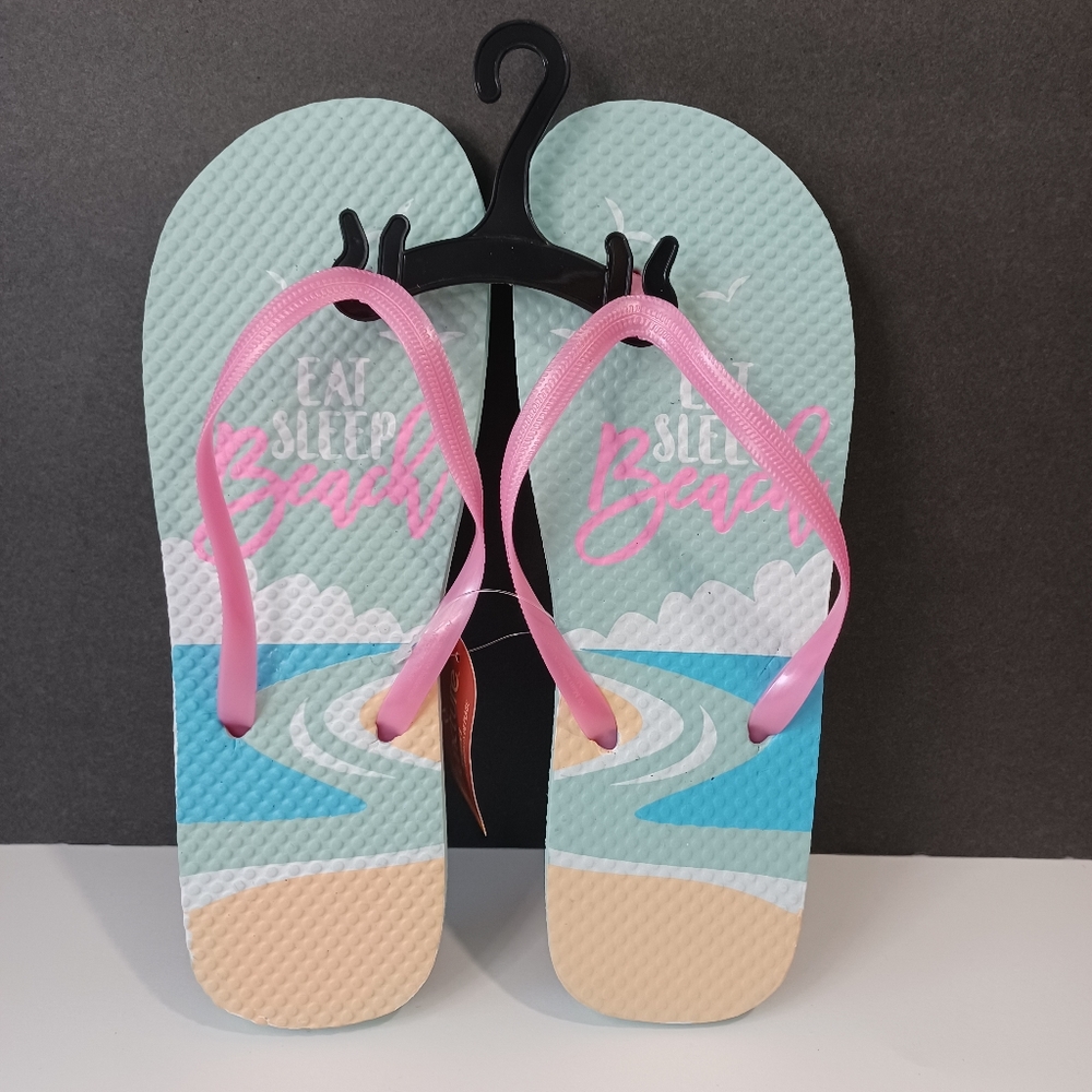 JUNCTURE eat sleep beach swim thong flip flop 7/8